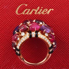 Cartier Pierrs Gravees Engraved Gems 18k  Rose gold   Ring Size 53|Dover Jewelry|