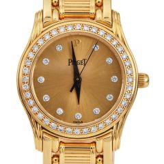 Piaget Polo 18K Yellow Gold Diamond-Set Ladies Wristwatch|Dover Jewelry|