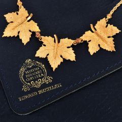 Federico Buccellati Vintage 18K Gold Maple Leaf Necklace|Dover Jewelry|