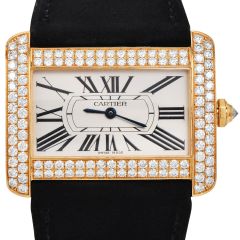 Cartier Tank Divan 2602 18K Yellow Gold Diamond-Set Watch|Dover Jewelry|