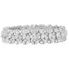 Luxurious 24.50carat Diamond Platinum Wrap Bracelet|Dover Jewelry|