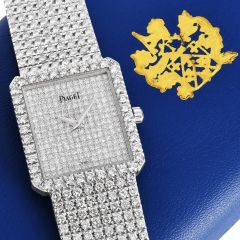 Piaget Protocole Ref. 9154 Diamond Set 18K White Gold Luxury Watch|Dover Jewelry|