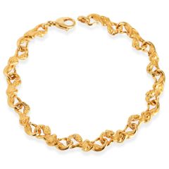 Vintage Mermaid 18K Yellow Gold Link Bracelet|Dover Jewelry|