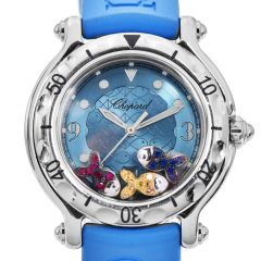 Chopard Happy Fish Blue Stainless Steel Women Watch|Dover|