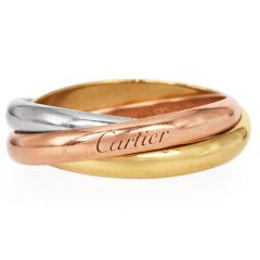 Cartier Classic Trinity 18K Three Gold Ring Size 68|Dover Jewelry|