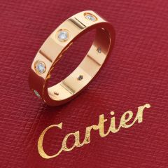 Cartier 8 Diamond 18K Gold Love Wedding Band Ring |Dover Jewelry|