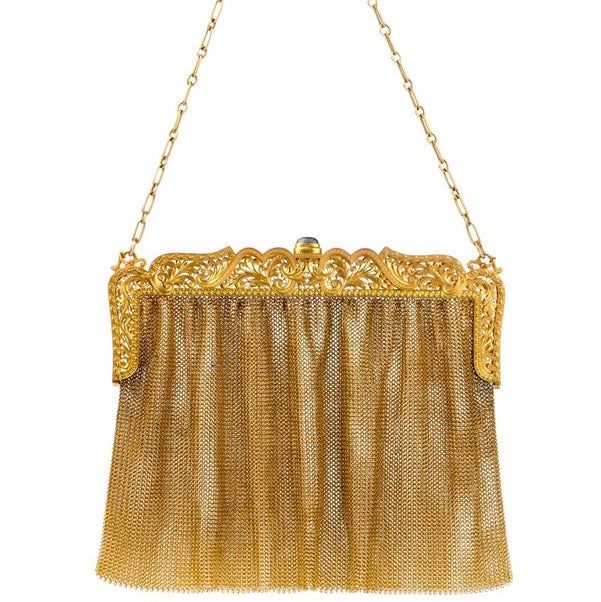 Vintage antique gold mesh on sale bag.