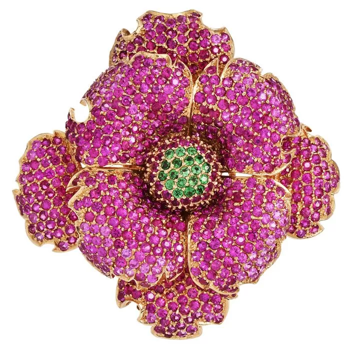 Sonia Bitton Flower Brooch|Designer Brooch Pin|Dover Jewelry