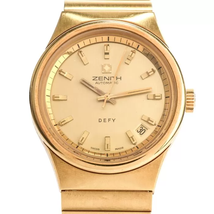 Zenith Sapphire & Diamond 18K Yellow Gold Watch – D'amati Fine Jewelry