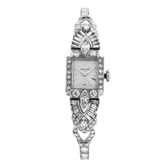 Hamilton vintage diamond online watch