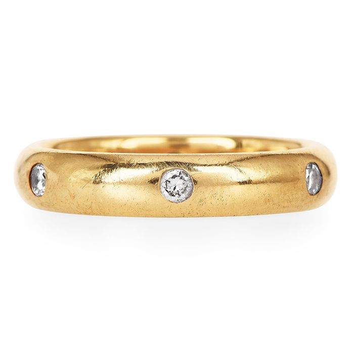 Cartier Diamond Stella 18k Gold Band Ring|Estate Jewelry|Dover Jewelry l