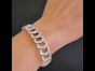 Cartier C De Cartier Diamond 18K White Gold Bracelet. 611404-ex