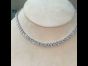 Vintage 11.80cts Diamond Riviera 18K White Gold Tennis Choker Necklace