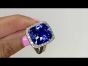 Estate Certified 17.26ct Ceylon Blue Cushion Sapphire Diamond 18K Cocktail Ring  (1084603)