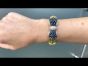 Estate Diamond Sapphire 18K Gold Bow Cuff Bangle Bracelet-Dover Jewelry (1060711)