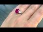 #estate  #gia  4.09cts #ruby  #diamond  Platinum Three Stone cocktail #Ring (1034011)