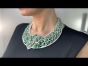 #vintage  #diamond  #emerald  18K #gold  Collar #necklace  (537801)