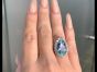 #gia  10.77ct #aquamarine  #diamond  Platinum Drop Pear Cut #cocktailring   1070005