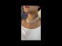 Vintage Diamond Akoya Pearl Platinum Triple Strand Choker Necklace