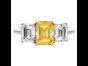 Tiffany & Co 3.68 carats Fancy Intense Yellow Diamond 18K Platinum Engagement Ring: WD ERJE 07