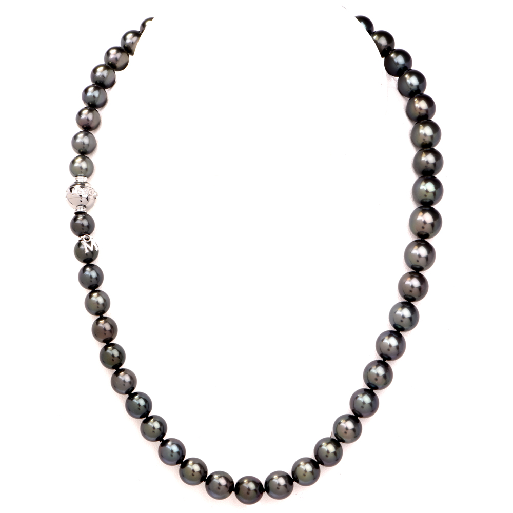 Diamond Pearl Necklace Set – PearlMania