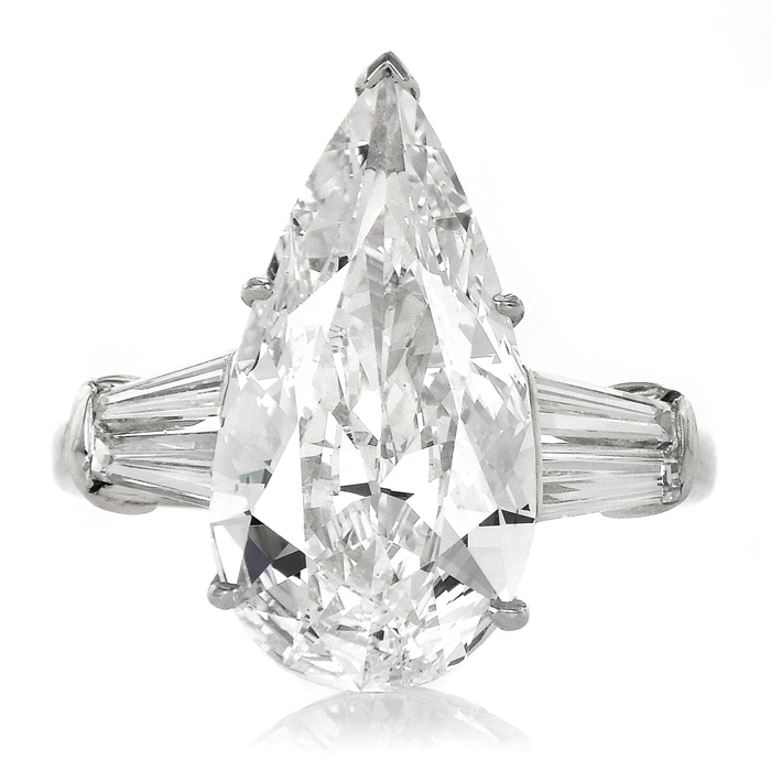 6 Carats Pear Diamond|Vintage Jewelry|Estate Jewelry
